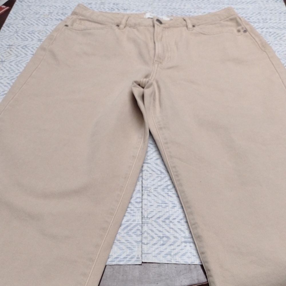 Hidden Women Khaki Cropped Wide-Leg Jeans Size 29 - Picture 9 of 15